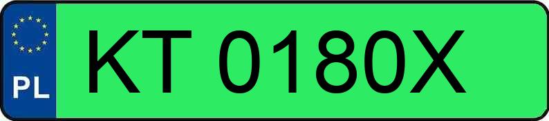 Numer rejestracyjny KT 0180X posiada SKODA ELROQ 60 - KT0180X