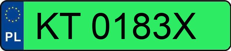 Numer rejestracyjny KT 0183X posiada VOLKSWAGEN ID.7 GTX - KT0183X