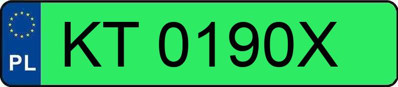 Numer rejestracyjny KT 0190X posiada SKODA Elroq MR`25 60 59kWh - KT0190X