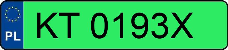 Numer rejestracyjny KT 0193X posiada FORD TOURNEO COURIER - KT0193X