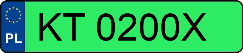 Numer rejestracyjny KT 0200X posiada SKODA ELROQ 50 - KT0200X