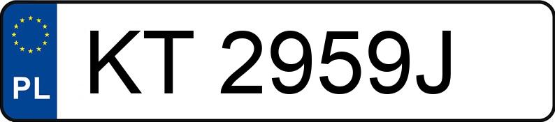 Numer rejestracyjny KT 2959J posiada AUDI A4 Avant 2.0 TDi DPF MR`05 E4 8E A4 Avant 2.0 TDi DPF MR`05 E4 8E - KT2959J