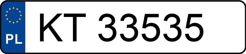 Numer rejestracyjny KT 33535 posiada FORD FUSION - KT33535