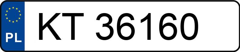 Numer rejestracyjny KT 36160 posiada AUDI 80 2.0 Kat. B4 80 2.0 Kat. B4 - KT36160