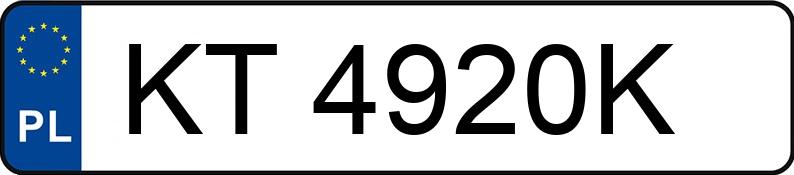 Numer rejestracyjny KT 4920K posiada VOLKSWAGEN T-ROC - KT4920K