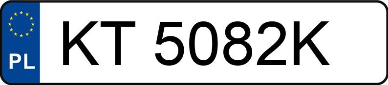Numer rejestracyjny KT 5082K posiada VOLKSWAGEN Golf VI 2.0 TSI MR`08 E5 GTI - KT5082K