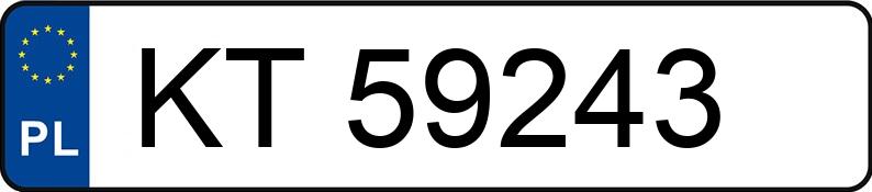 Numer rejestracyjny KT 59243 posiada HONDA CRX - KT59243
