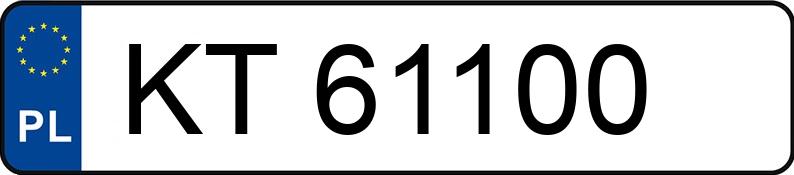 Numer rejestracyjny KT 61100 posiada TOYOTA AVENSIS - KT61100