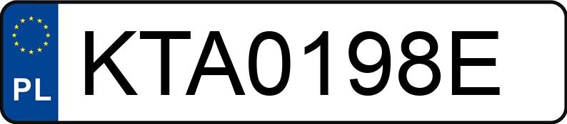 Numer rejestracyjny KTA 0198E posiada AUDI A4 1.9 TDI - KTA0198E Numer rejestracyjny KTA 0198E posiada AUDI A4 1.9 TDI - KTA0198E