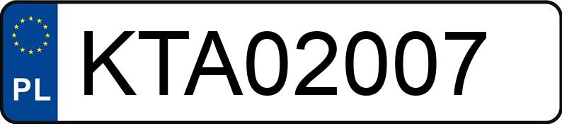 Numer rejestracyjny KTA 02007 posiada BMW 316 - KTA02007