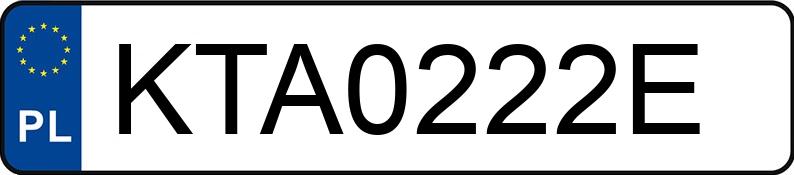 Numer rejestracyjny KTA 0222E posiada VOLKSWAGEN TRANSPORTER - KTA0222E