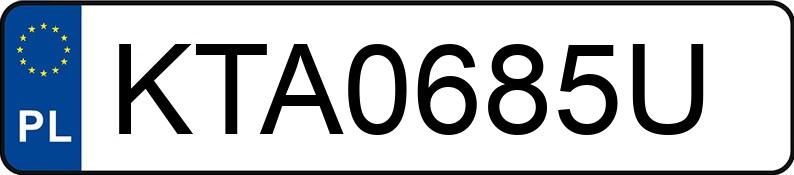 Numer rejestracyjny KTA 0685U posiada HONDA CIVIC - KTA0685U