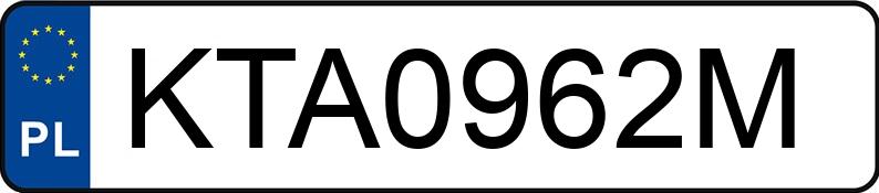 Numer rejestracyjny KTA 0962M posiada RENAULT TRAFIC - KTA0962M