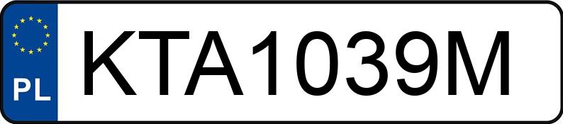 Numer rejestracyjny KTA 1039M posiada BMW 335I XDRIVE - KTA1039M