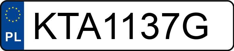 Numer rejestracyjny KTA 1137G posiada MAZDA 3 - KTA1137G