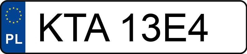 Numer rejestracyjny KTA 13E4 posiada AUDI A6 2.5 TDI - KTA13E4 Numer rejestracyjny KTA 13E4 posiada AUDI A6 2.5 TDI - KTA13E4