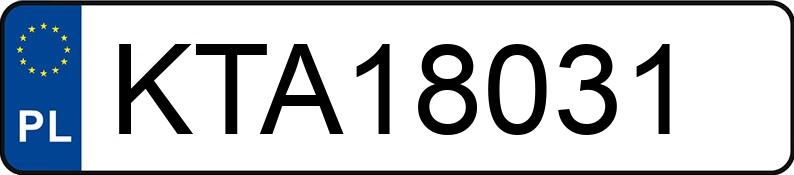 Numer rejestracyjny KTA 18031 posiada VOLKSWAGEN Golf V 2.0 TDI MR`03 E4 Comfortline DSG - KTA18031