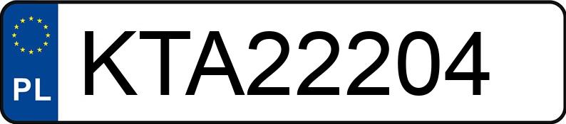 Numer rejestracyjny KTA22204 posiada ALFA ROMEO 147 1.9 JTDM-jet MR`05 E3 937 Progression