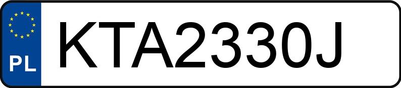 Numer rejestracyjny KTA 2330J posiada  340 - KTA2330J