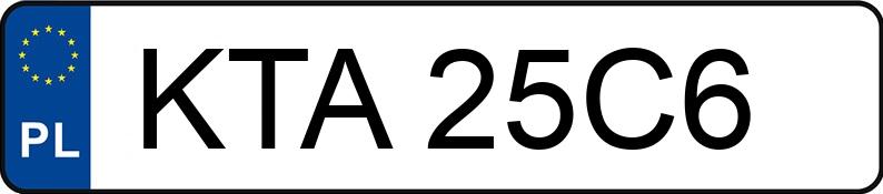 Numer rejestracyjny KTA 25C6 posiada VOLKSWAGEN PASSAT - KTA25C6