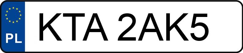 Numer rejestracyjny KTA 2AK5 posiada AUDI A4 1.9 TDI - KTA2AK5 Numer rejestracyjny KTA 2AK5 posiada AUDI A4 1.9 TDI - KTA2AK5