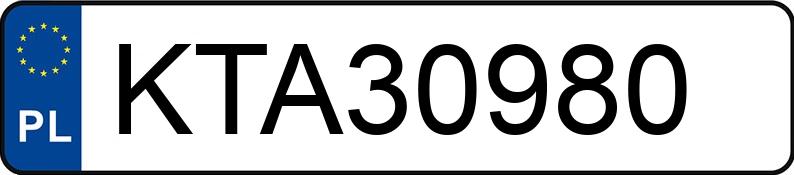 Numer rejestracyjny KTA 30980 posiada CITROEN C3 - KTA30980