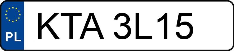 Numer rejestracyjny KTA 3L15 posiada AUDI A4 1.9 TDI KOMBI - KTA3L15