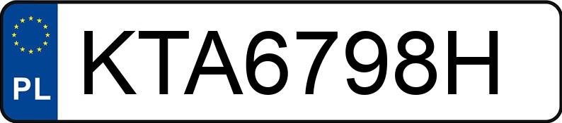 Numer rejestracyjny KTA 6798H posiada AUDI A4 - KTA6798H