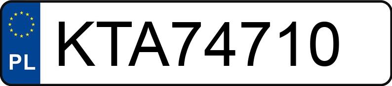Numer rejestracyjny KTA 74710 posiada AUDI Q5 - KTA74710