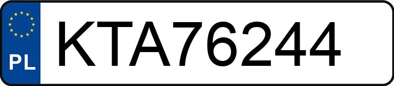 Numer rejestracyjny KTA 76244 posiada AUDI A4 - KTA76244