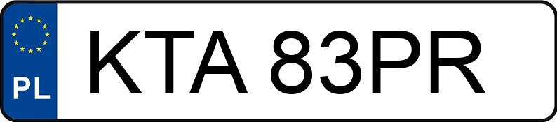 Numer rejestracyjny KTA 83PR posiada AUDI 80 1.9 TD Kat. B4 80 1.9 TD Kat. B4 - KTA83PR Numer rejestracyjny KTA 83PR posiada AUDI 80 1.9 TD Kat. B4 80 1.9 TD Kat. B4 - KTA83PR