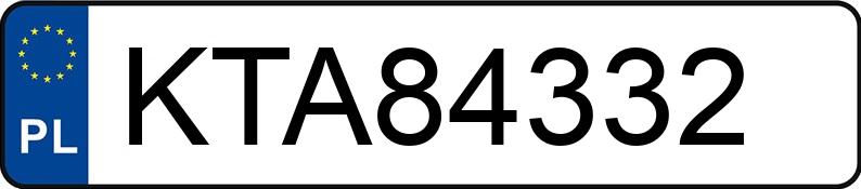 Numer rejestracyjny KTA 84332 posiada MAZDA 6 - KTA84332