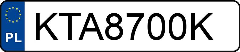 Numer rejestracyjny KTA 8700K posiada AUDI A4 Avant 2.0 TDi DPF MR`07 E4 B8 A4 Avant 2.0 TDi DPF MR`07 E4 B8 - KTA8700K