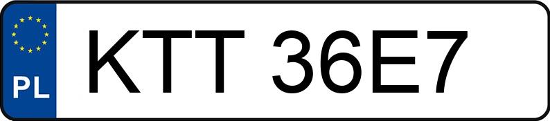 Numer rejestracyjny KTT 36E7 posiada BMW 320 - KTT36E7