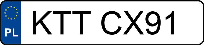 Numer rejestracyjny KTT CX91 posiada AUDI A3 1.8 Kat. MR`96 8L T Ambition - KTTCX91