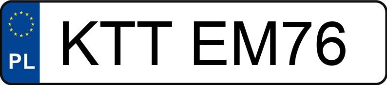 Numer rejestracyjny KTT EM76 posiada SUBARU IMPREZA - KTTEM76