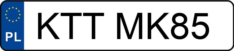 Numer rejestracyjny KTT MK85 posiada MITSUBISHI OUTLANDER - KTTMK85