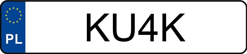 Numer rejestracyjny KU 4K posiada RAM 1500 - KU4K