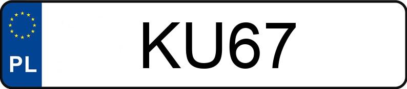 Numer rejestracyjny KU 67 posiada DODGE CHALLENGER - KU67