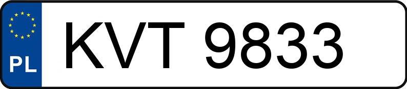 Numer rejestracyjny KVT 9833 posiada FORD MONDEO 2.0 KAT - KVT9833