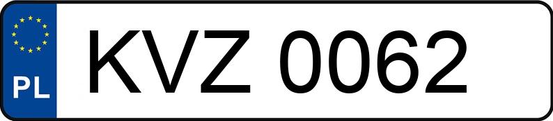 Numer rejestracyjny KVZ 0062 posiada TOYOTA AVENSIS 1,6 TERRA - KVZ0062