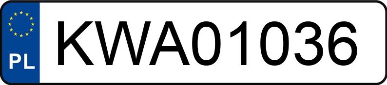 Numer rejestracyjny KWA 01036 posiada HONDA CIVIC 3DR - KWA01036 Numer rejestracyjny KWA 01036 posiada HONDA CIVIC 3DR - KWA01036