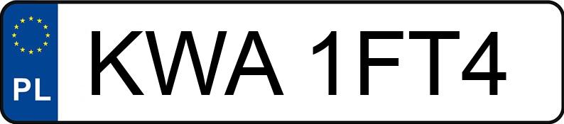 Numer rejestracyjny KWA 1FT4 posiada TOYOTA Corolla 2.0 Diesel MR`02 E3 Sol - KWA1FT4