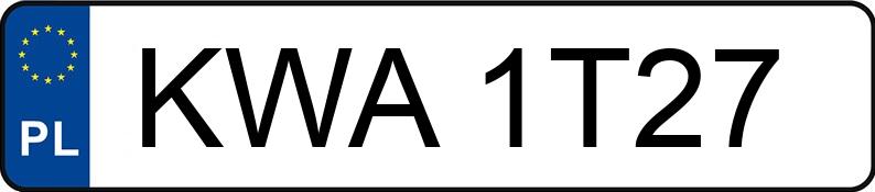 Numer rejestracyjny KWA 1T27 posiada OPEL CORSA 1.4 - KWA1T27