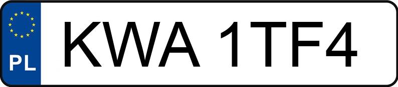 Numer rejestracyjny KWA 1TF4 posiada MERCEDES-BENZ A 140 Kat. MR`97 168 Avantgarde - KWA1TF4