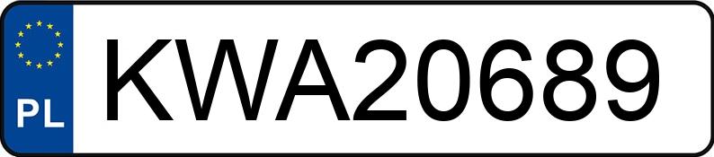 Numer rejestracyjny KWA 20689 posiada SUZUKI VITARA - KWA20689