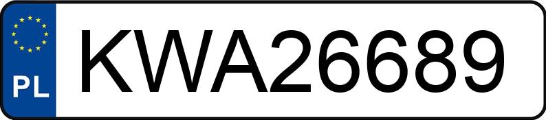 Numer rejestracyjny KWA 26689 posiada SAAB 9-5 VECTOR SPORT - KWA26689