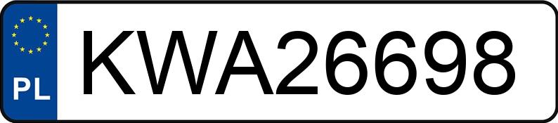 Numer rejestracyjny KWA 26698 posiada FORD MONDEO - KWA26698