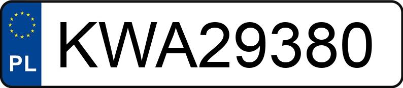 Numer rejestracyjny KWA 29380 posiada TOYOTA Auris Diesel MR`13 E5 - KWA29380