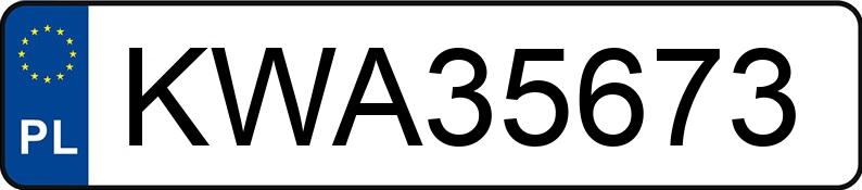 Numer rejestracyjny KWA 35673 posiada AUDI S4 - KWA35673